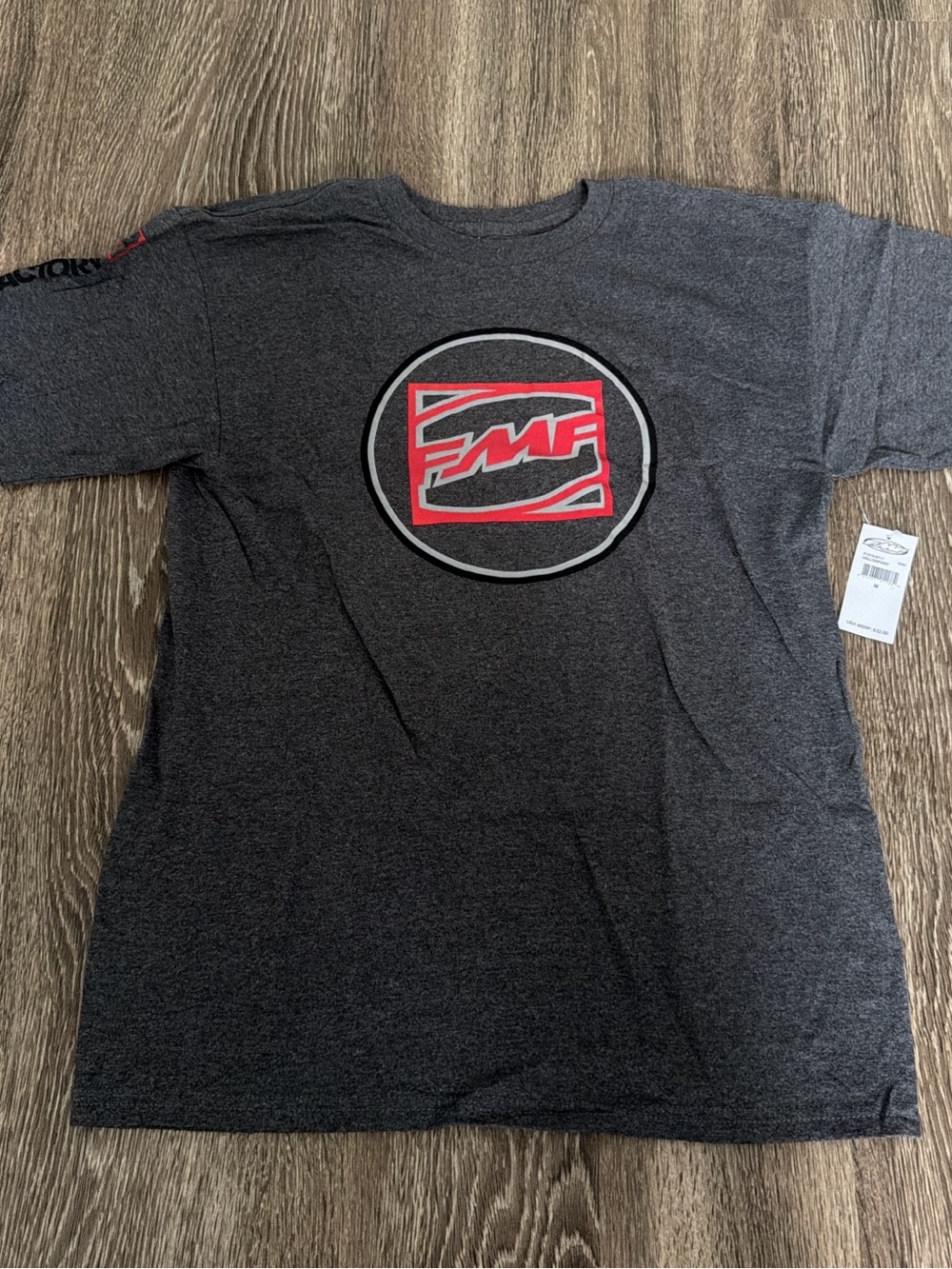 FMF Men’s Short Sleeve Logo Tee - Charcoal/Red